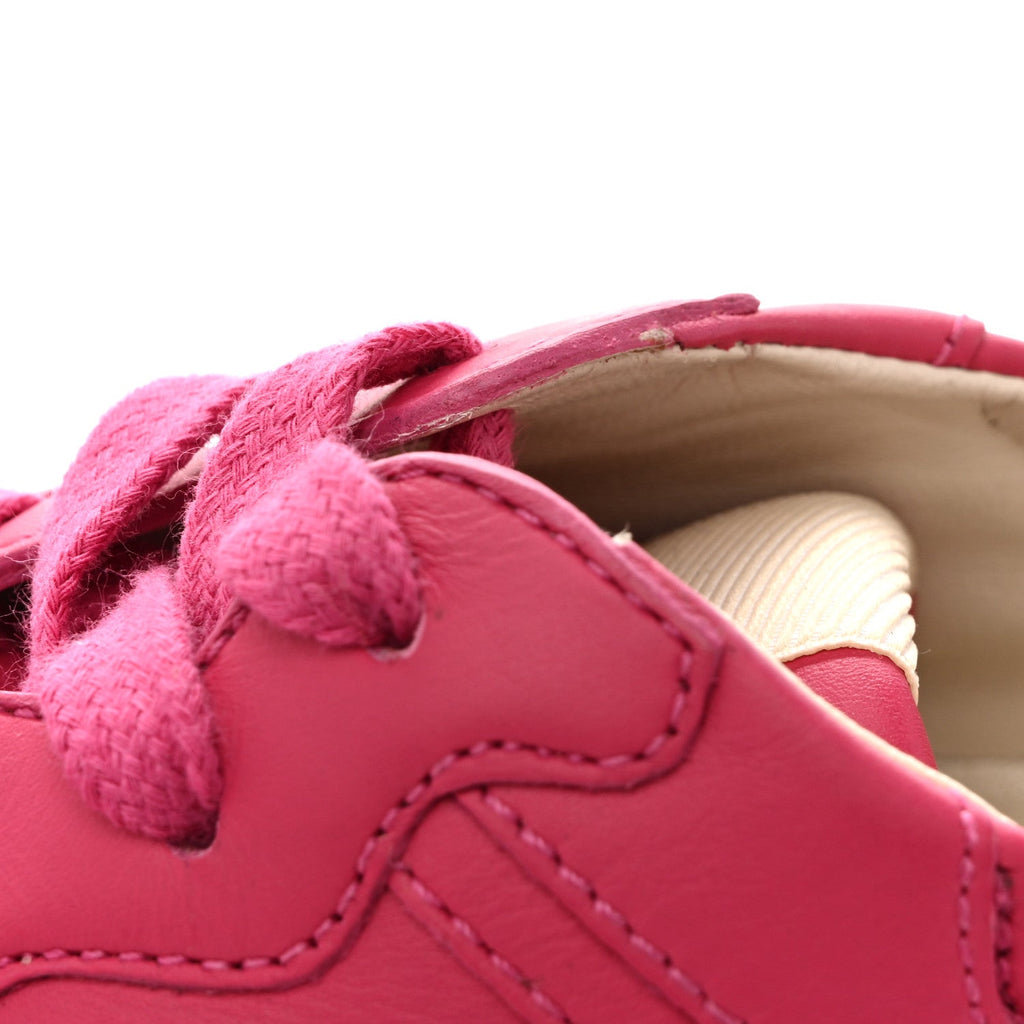 Gucci Calfskin Logo Womens Rhyton Sneakers 35 Box Pink