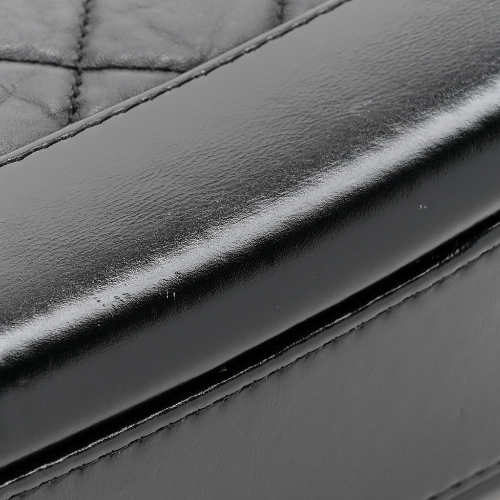 Chanel Aged Calfskin Quilted Small Gabrielle Hobo Black