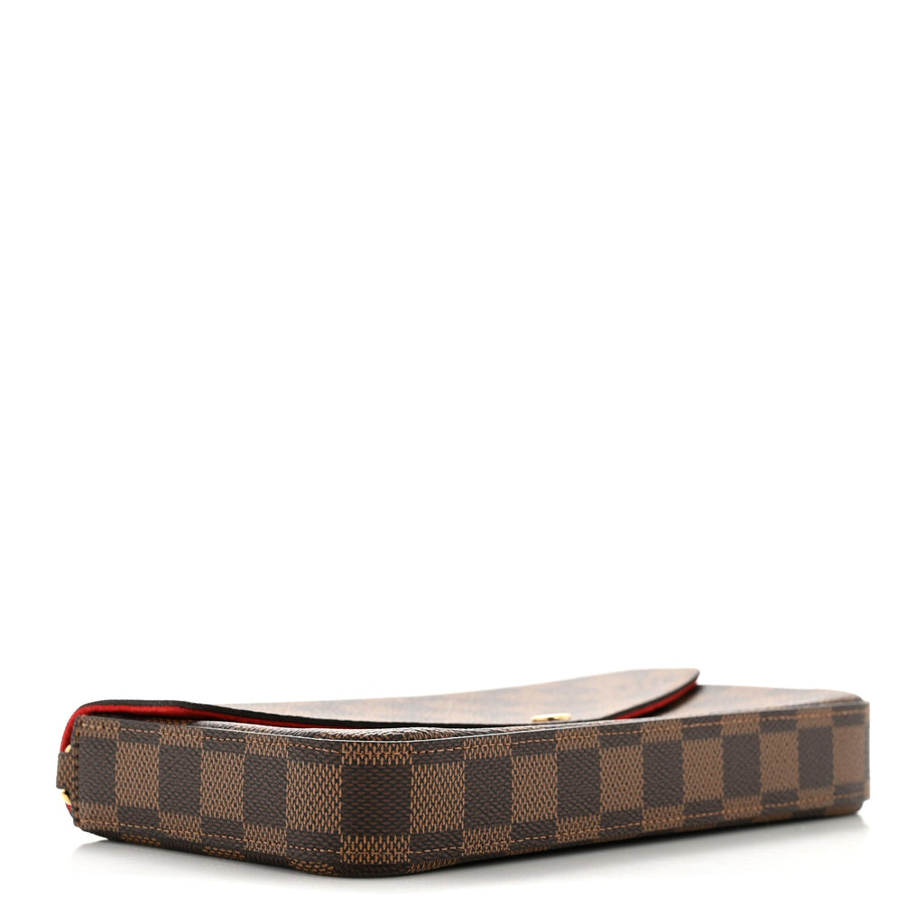 Louis Vuitton Damier Ebene Pochette Felicie Chain Wallet