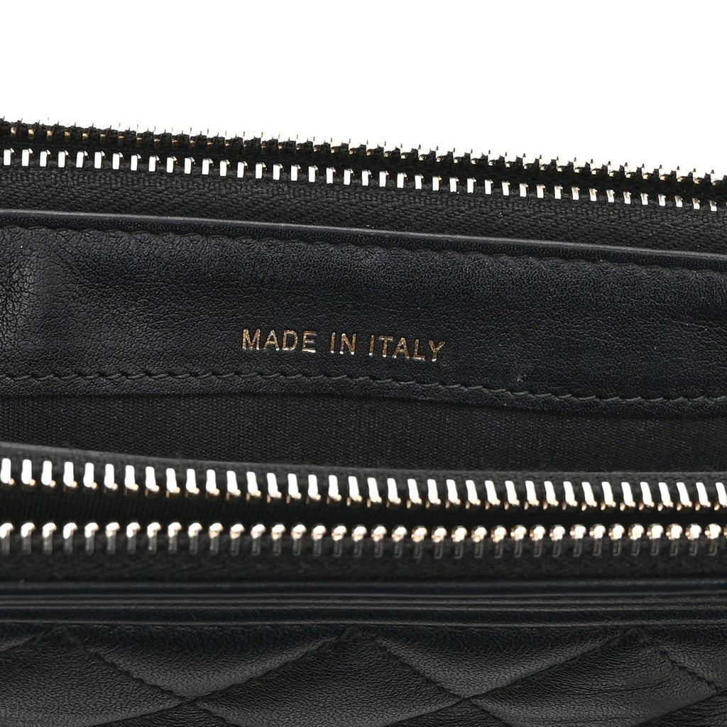 Chanel Calfskin Quilted Small Boy Clutch With Chain Black