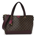 Louis Vuitton Damier Ebene Cuir Taurillon Hyde Park Fuchsia