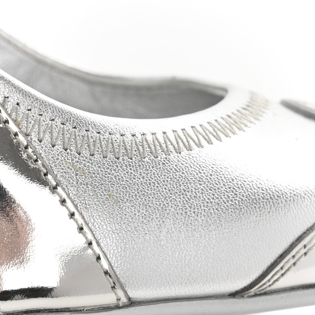 Louis Vuitton Metallic Lambskin Archlight Slingback Pumps 37.5 Argent