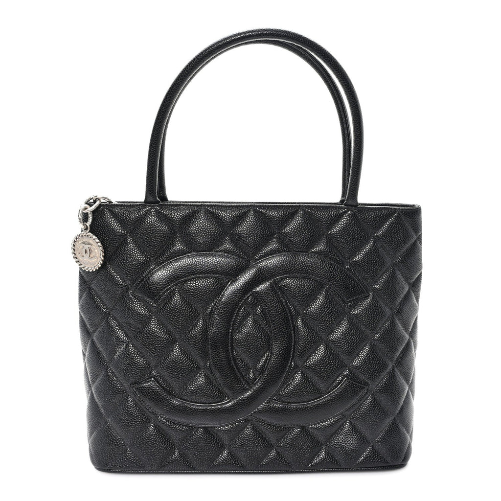 Chanel Caviar Quilted Medallion Tote Black