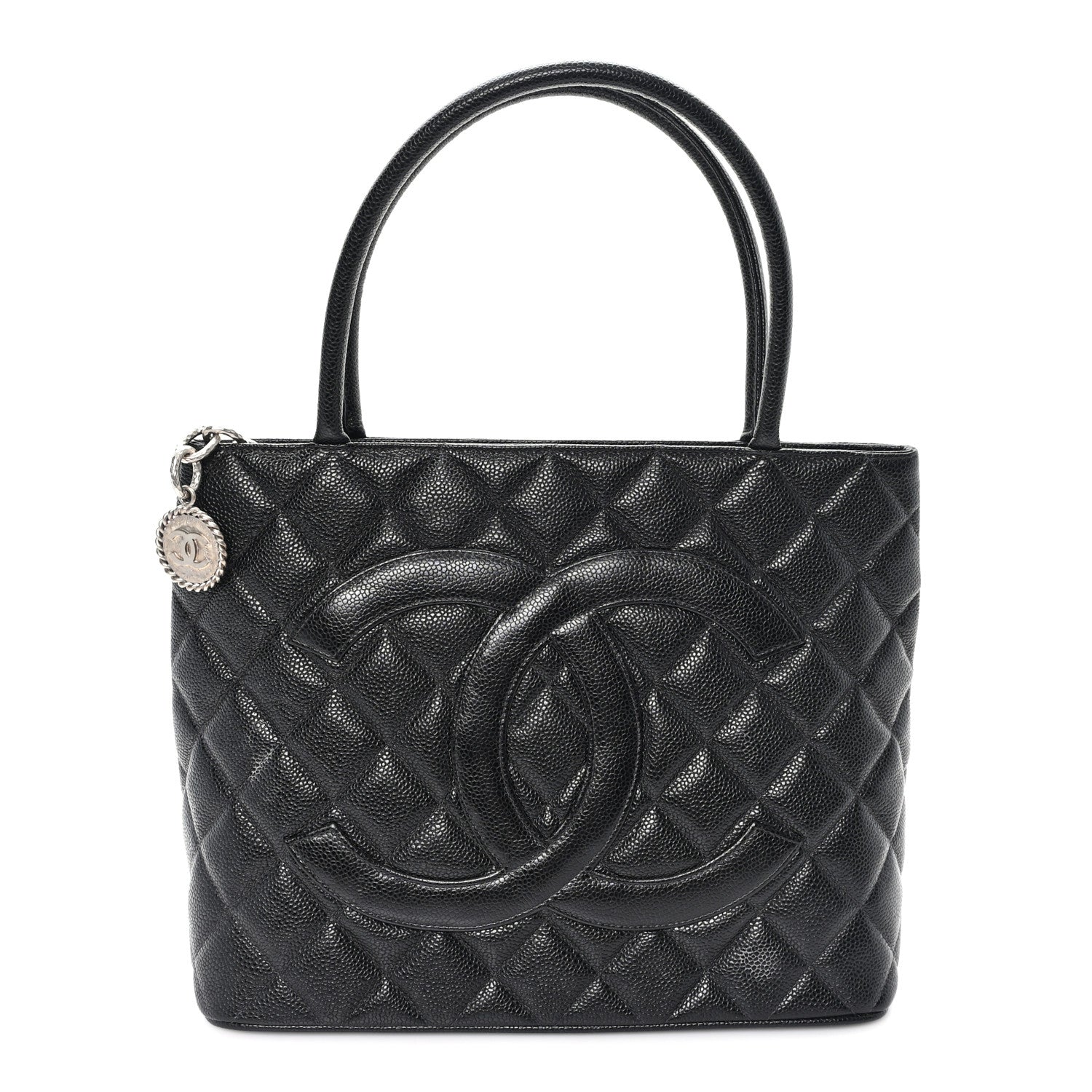 Chanel Caviar Quilted Medallion Tote Black