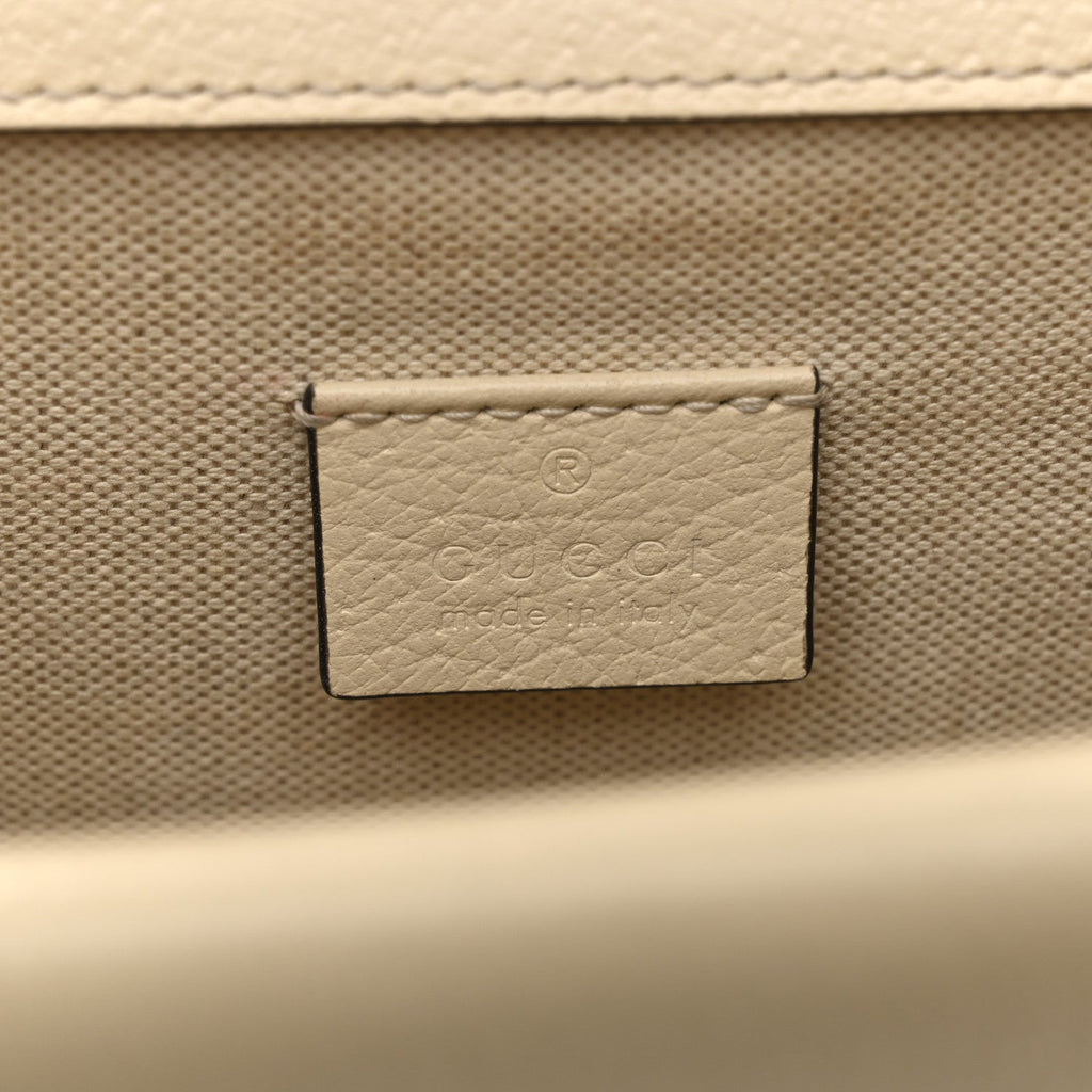 Gucci Textured Calfskin Crystal Mini Dionysus Shoulder Bag Mystic White