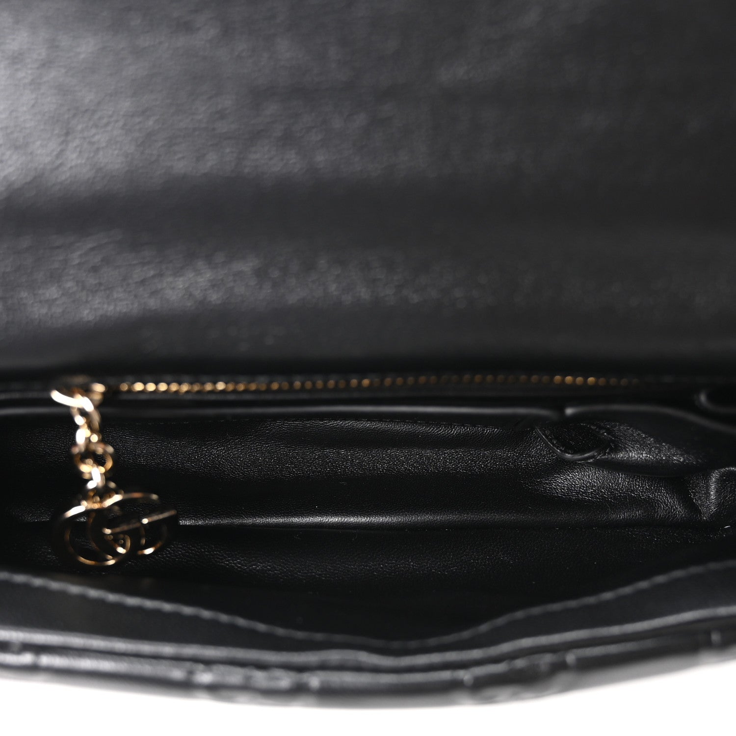 Gucci Lambskin Embossed Mini GG Milano Top Handle Shoulder Bag Black