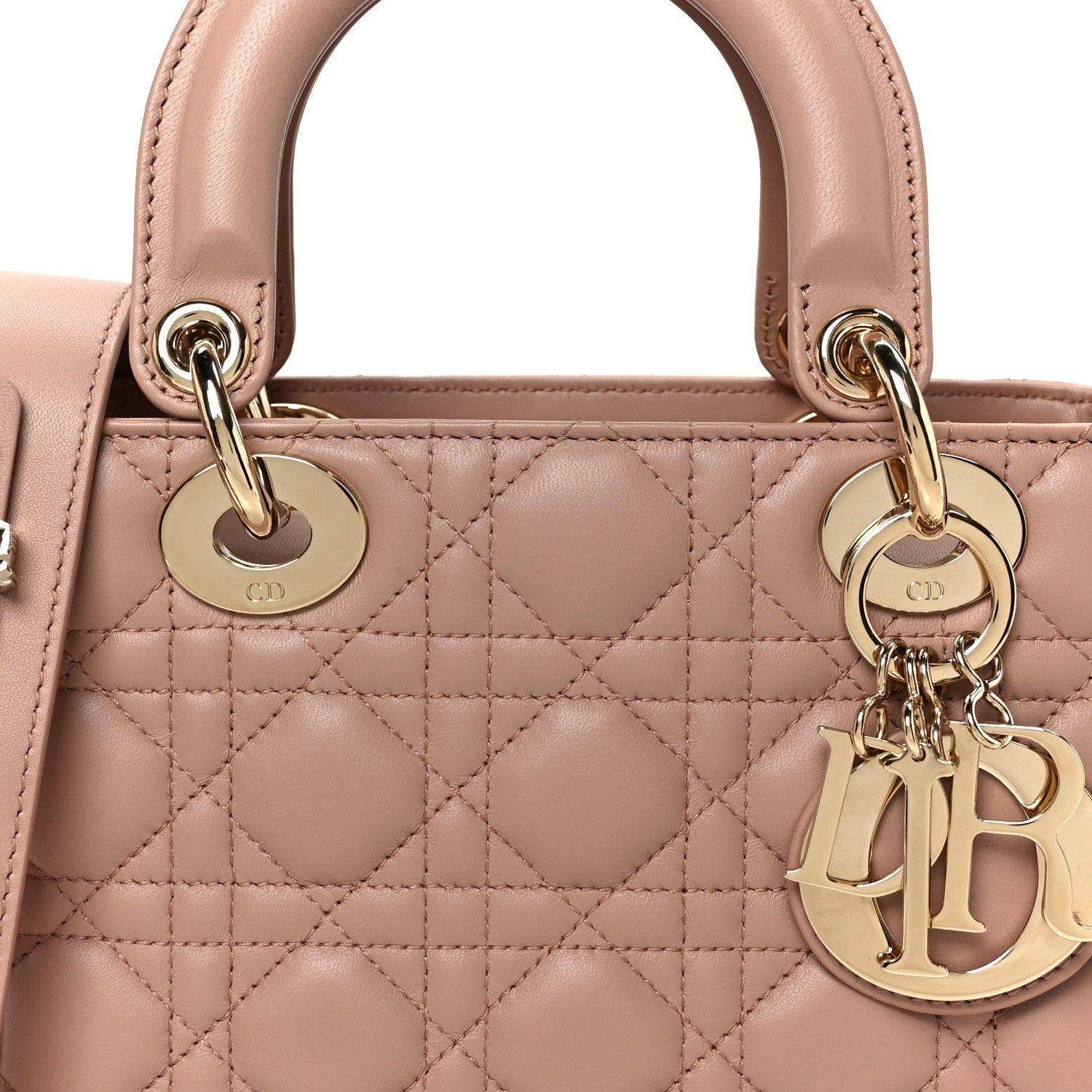 Christian Dior Lambskin Cannage Small My ABCDior Lady Dior Fard