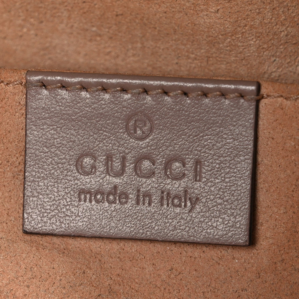 Gucci Calfskin Matelasse Small GG Marmont Chain Shoulder Bag Porcelain Rose