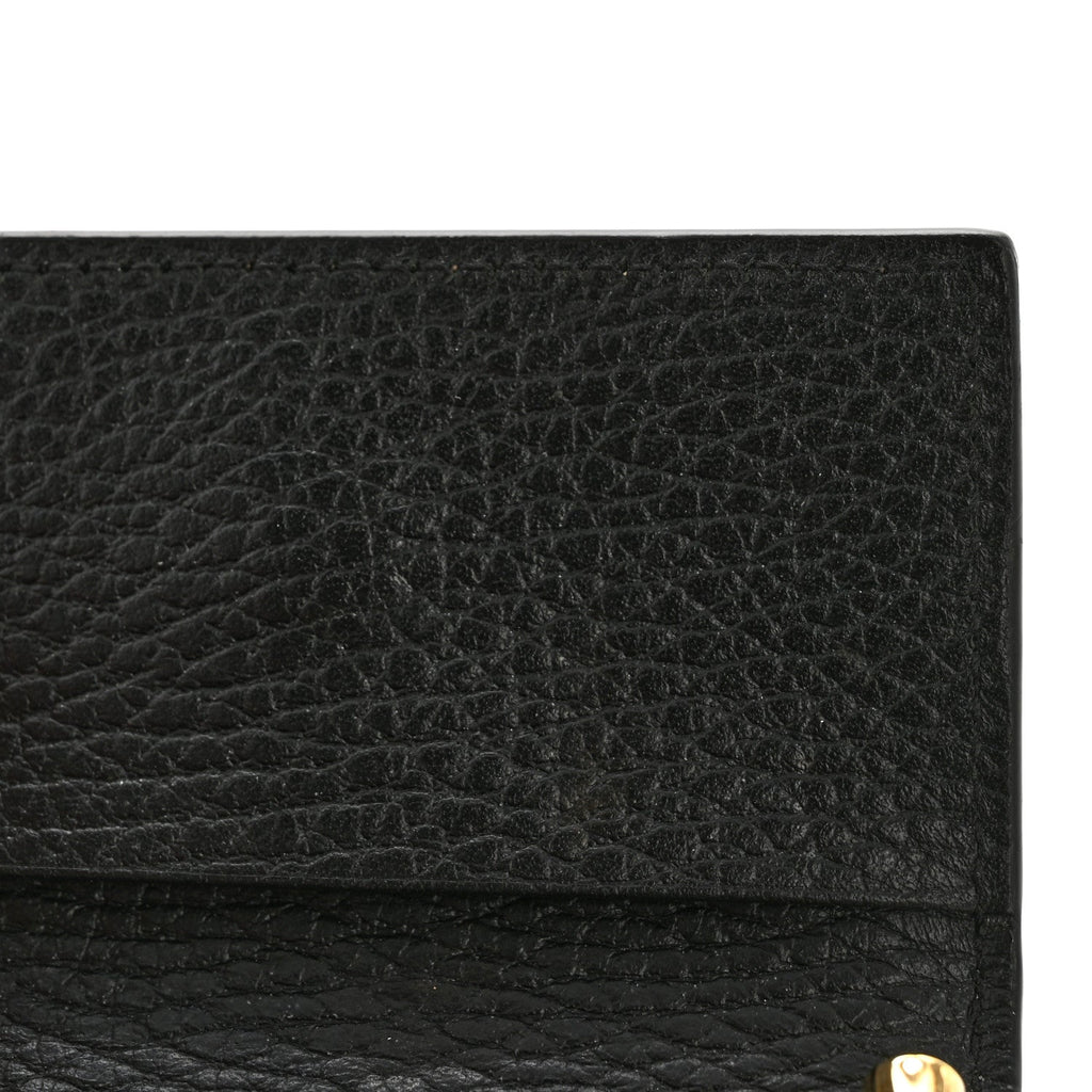 Gucci Dollar Calfskin GG Supreme Monogram GG Marmont 6 Key Holder Case Black Beige Ebony