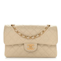 Chanel Caviar Quilted Small Double Flap Beige