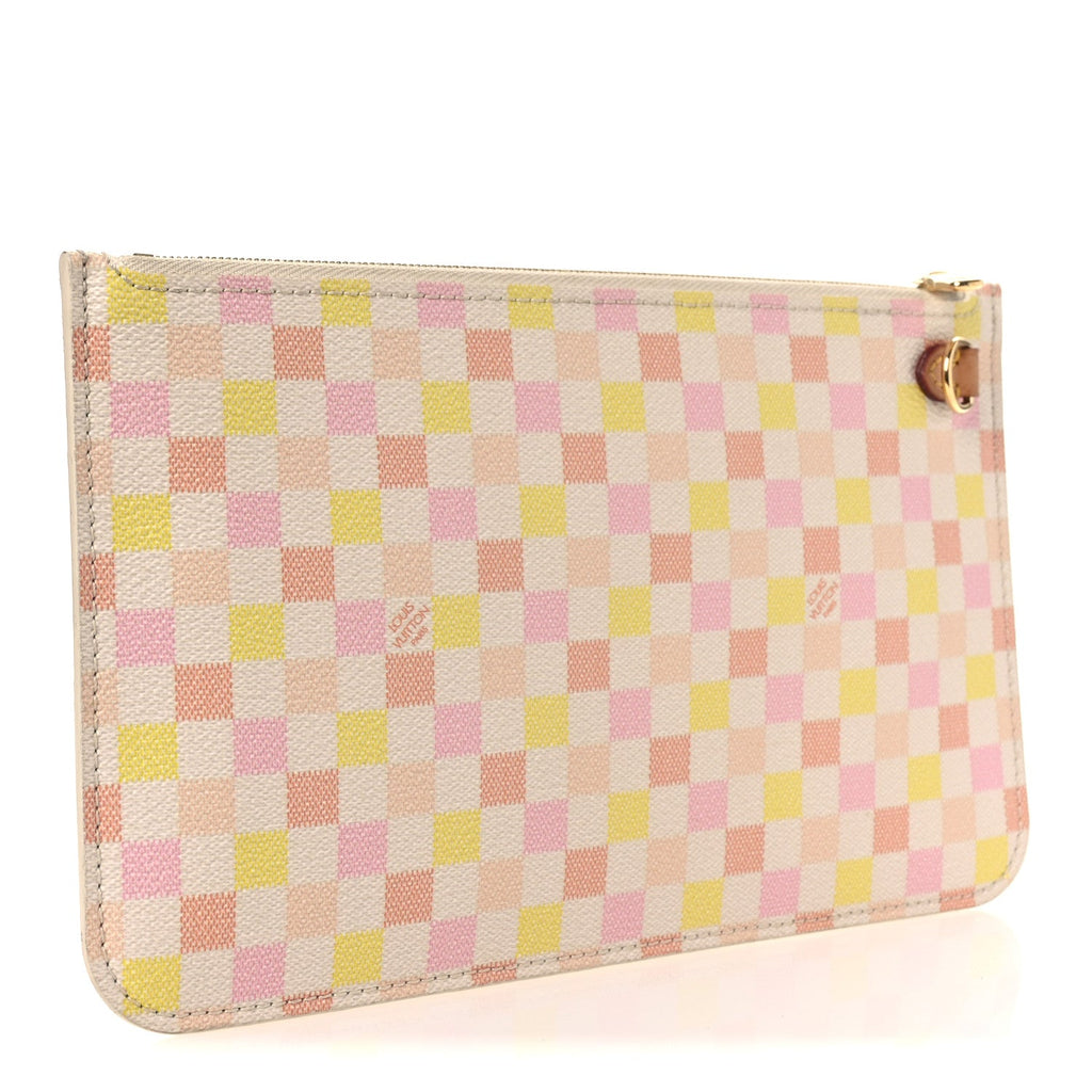 Louis Vuitton Damierlicious Neverfull Pochette Rose Peach