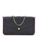 Louis Vuitton Empreinte Pochette Felicie Chain Wallet Marine Rouge