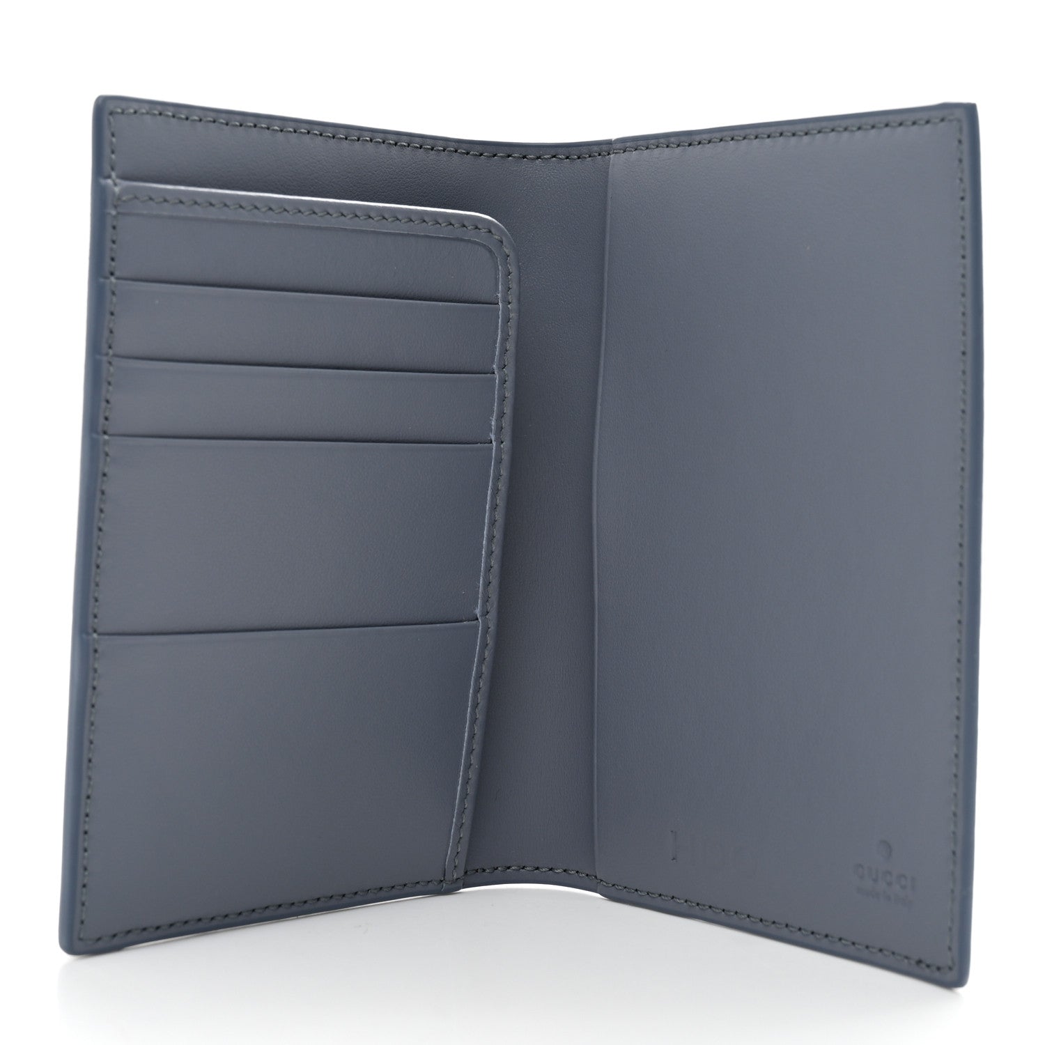 Gucci GG Supreme Monogram Passport Case Dark Blue