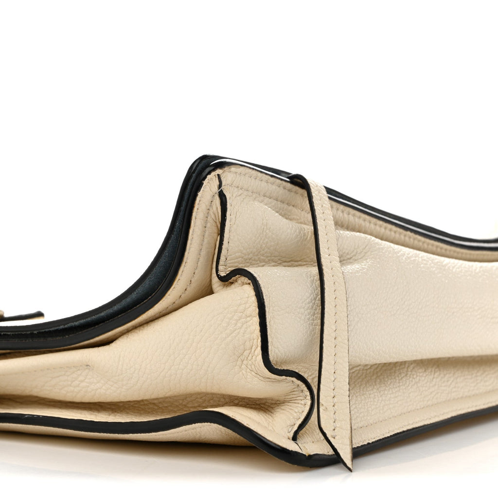 Prada Glace Calf Etiquette Flap Bianco Astra