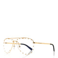 Louis Vuitton Metal The Party Aviator Anti Blue Sunglasses Z0997W Gold