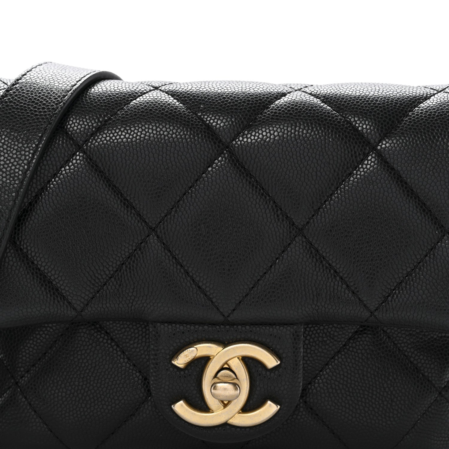 Chanel Caviar Quilted Mini Twist Your Buttons Flap Black