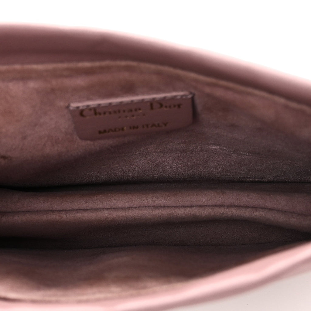 Christian Dior Lambskin Cannage Milly Mini Drawstring Bag Pink Peony