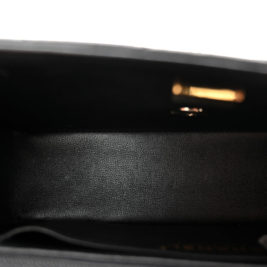 Chanel Lambskin Quilted Mini Rectangular Flap Black