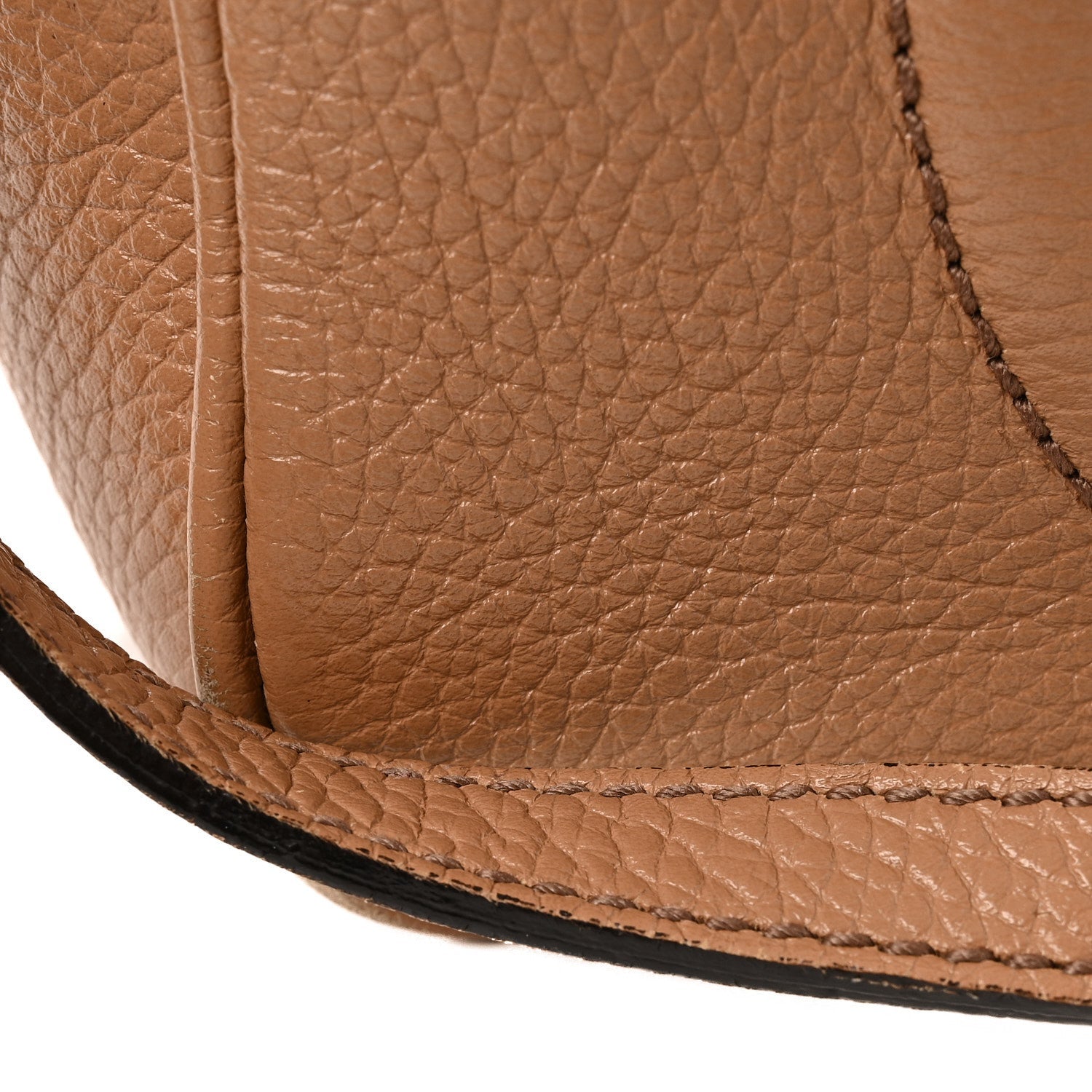 Gucci Pebbled Calfskin Small Soho Disco Bag Camelia