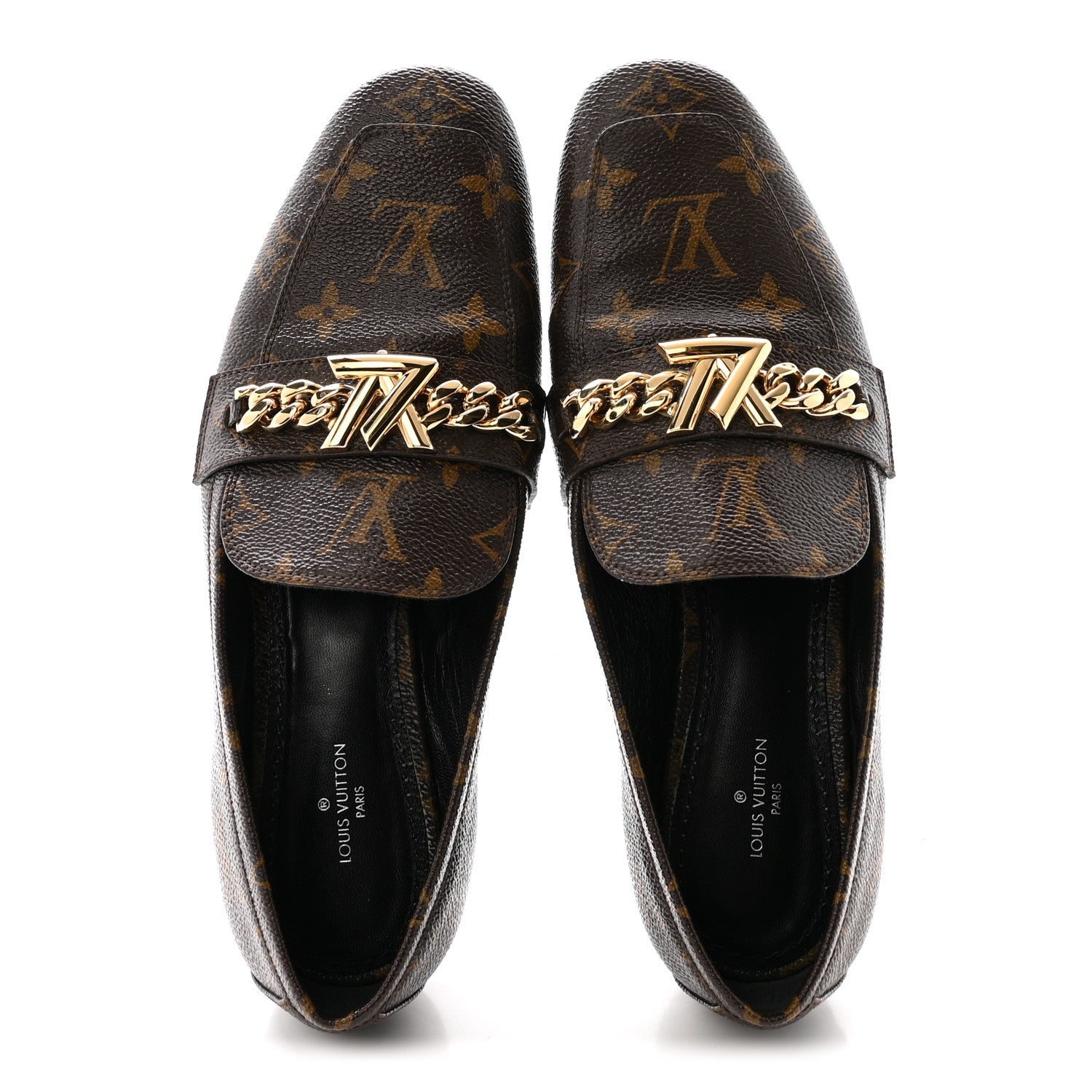 Louis Vuitton Monogram Upper Case Flat Loafer 38.5