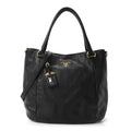 Prada Vitello Daino Shopping Tote Black