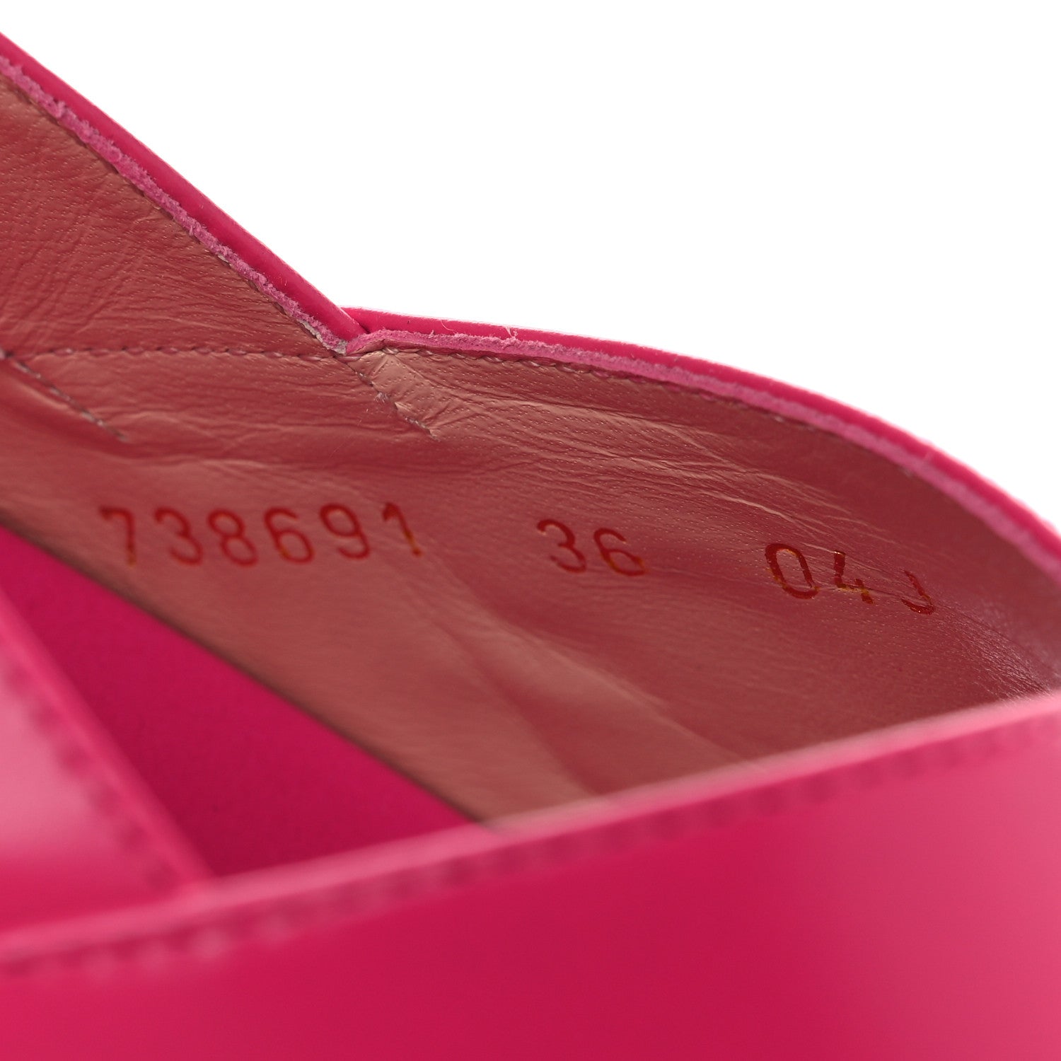 Gucci Calfskin Elizabeth Nappa Charlotte Logo Slingback Sandals 36 Fancy Fuchsia