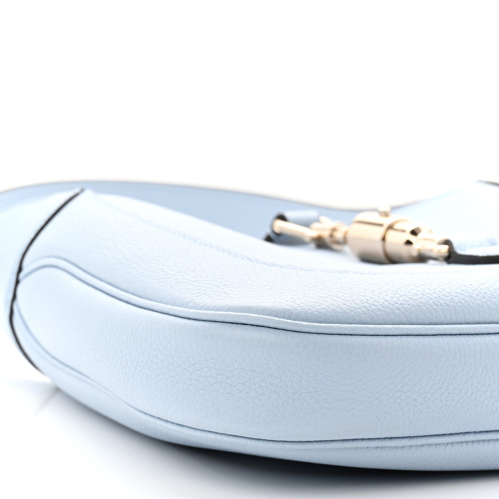 Gucci Grained Calfskin Web Medium Jackie 1961 Hobo Light Blue