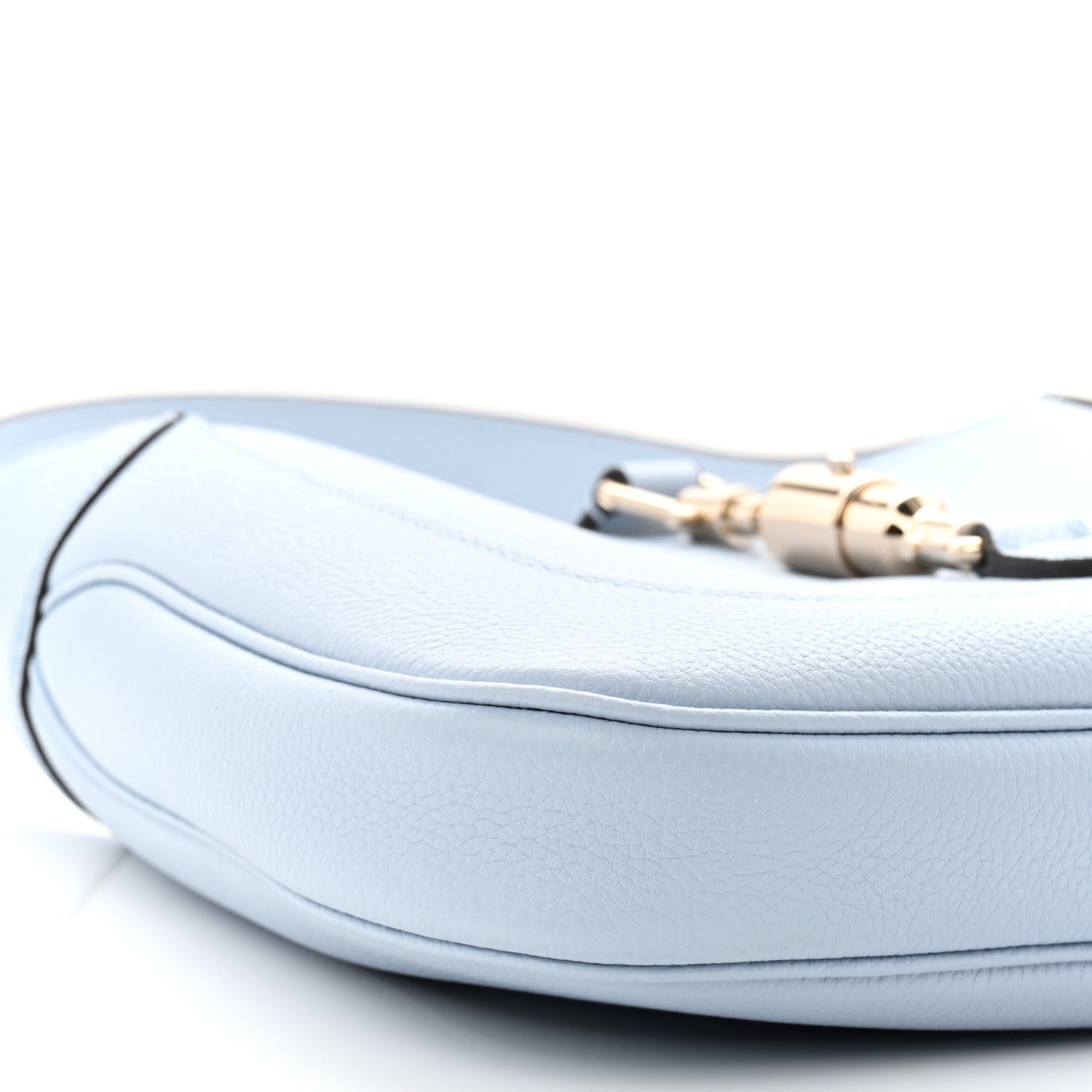 Gucci Grained Calfskin Web Medium Jackie 1961 Hobo Light Blue
