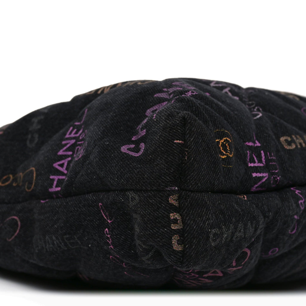 Chanel Denim Quilted Denim Mood Maxi Shopping Bag Black Multicolor