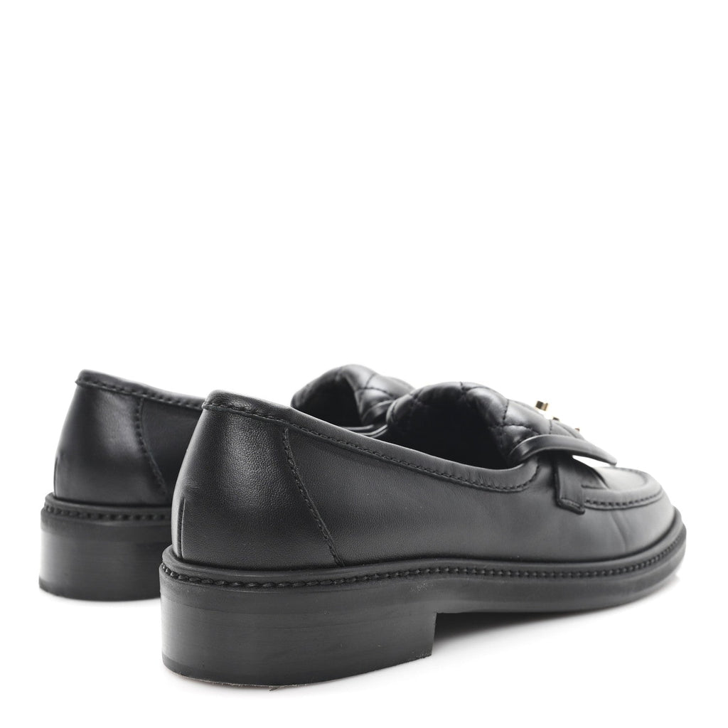Lambskin Quilted CC Turnlock Loafers 36 Black