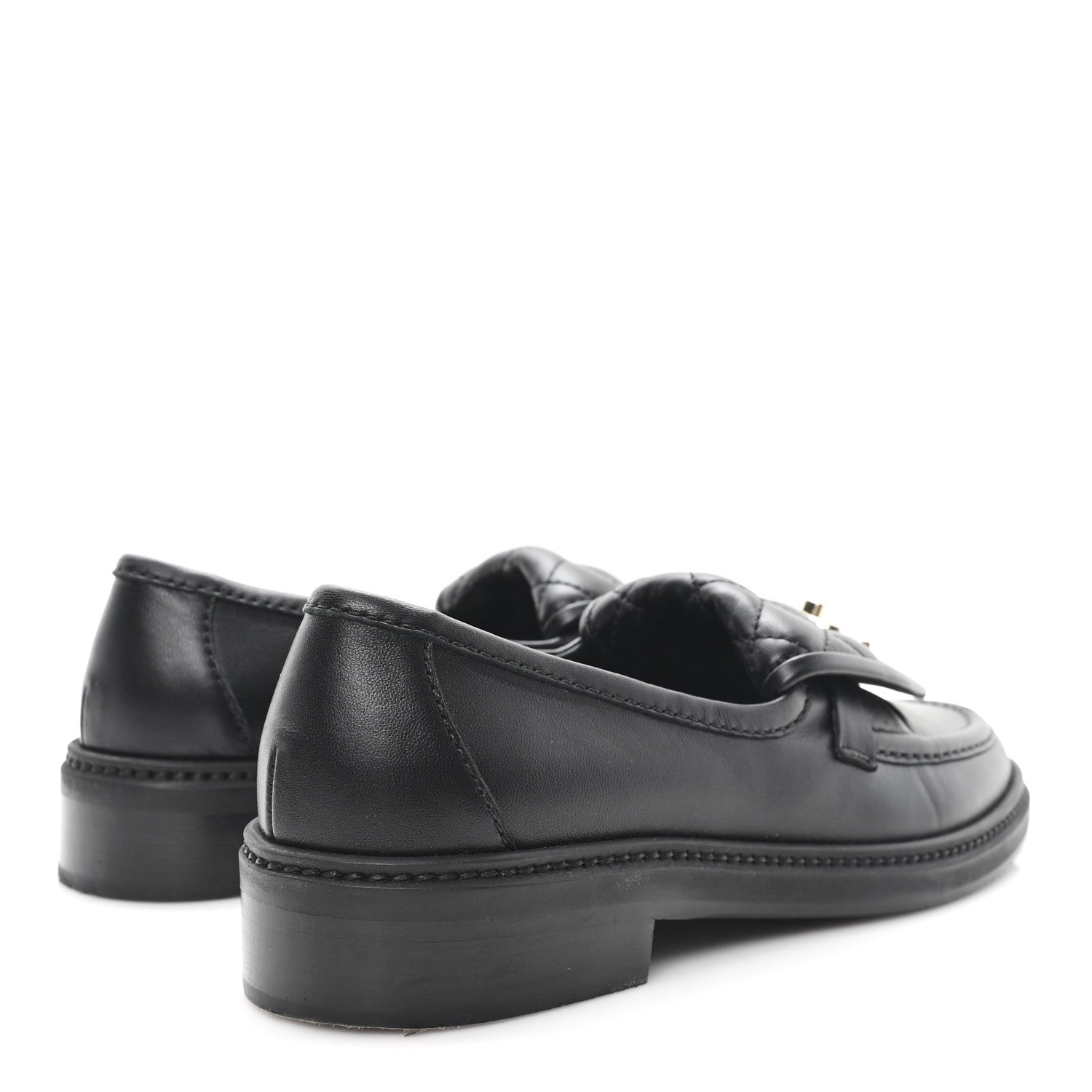 Lambskin Quilted CC Turnlock Loafers 36 Black
