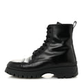 Prada Spazzolato Chocolate 50mm Combat Boots 36.5 Black