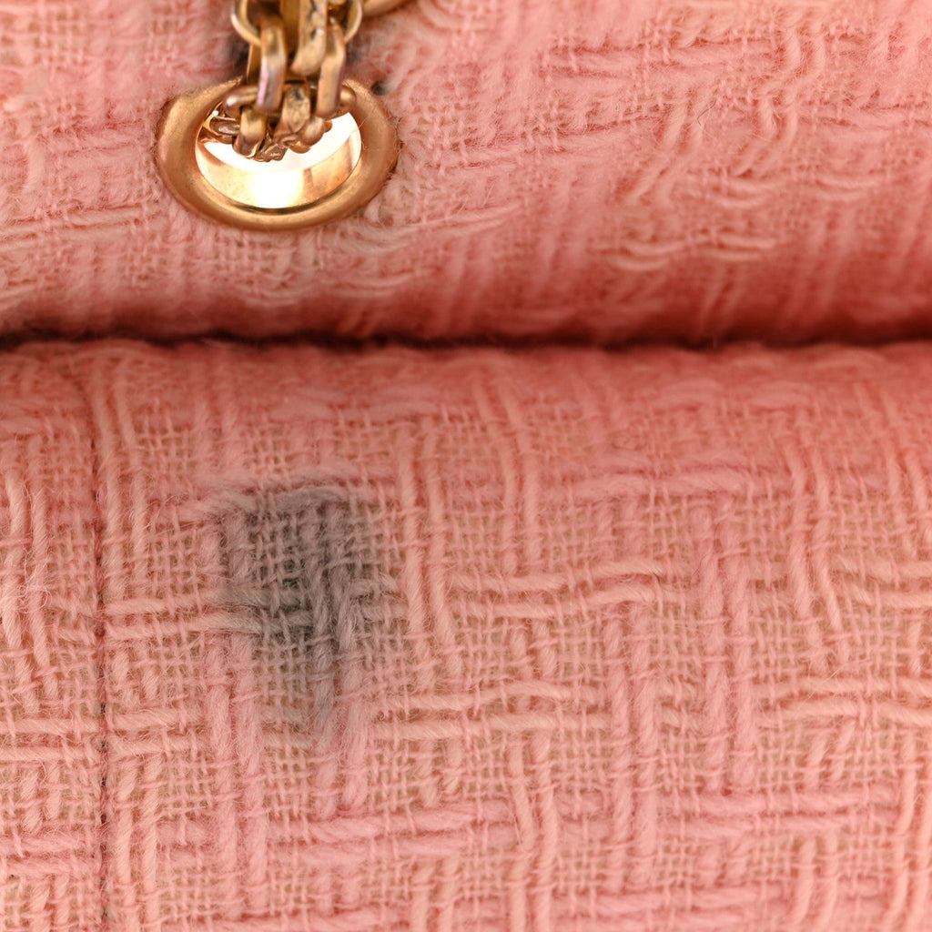 Chanel Wool Tweed Quilted 2.55 Reissue 225 Flap Light Pink