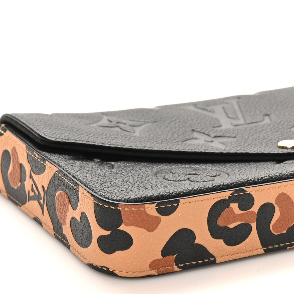 Louis Vuitton Empreinte Monogram Giant Wild At Heart Felicie Pochette Black