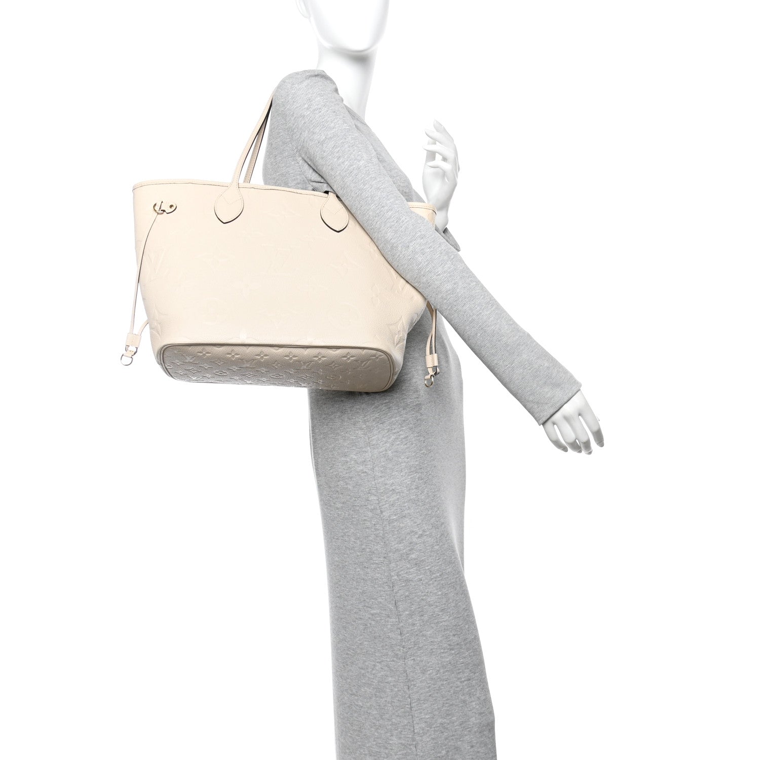 Louis Vuitton Empreinte Monogram Giant Neverfull MM Cream