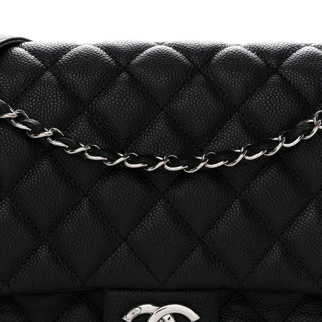 Chanel Caviar Quilted Jumbo Easy Flap Black