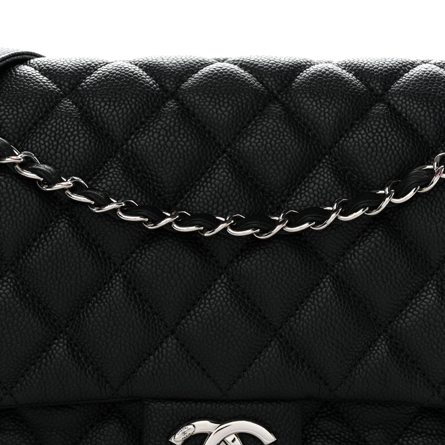 Chanel Caviar Quilted Jumbo Easy Flap Black