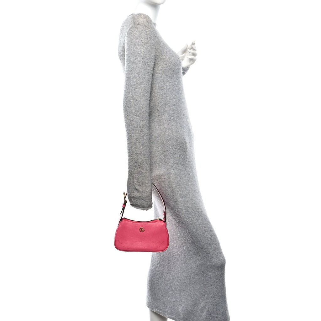 Gucci Goatskin Mini Aphrodite Shoulder Bag Rhodamine Pink