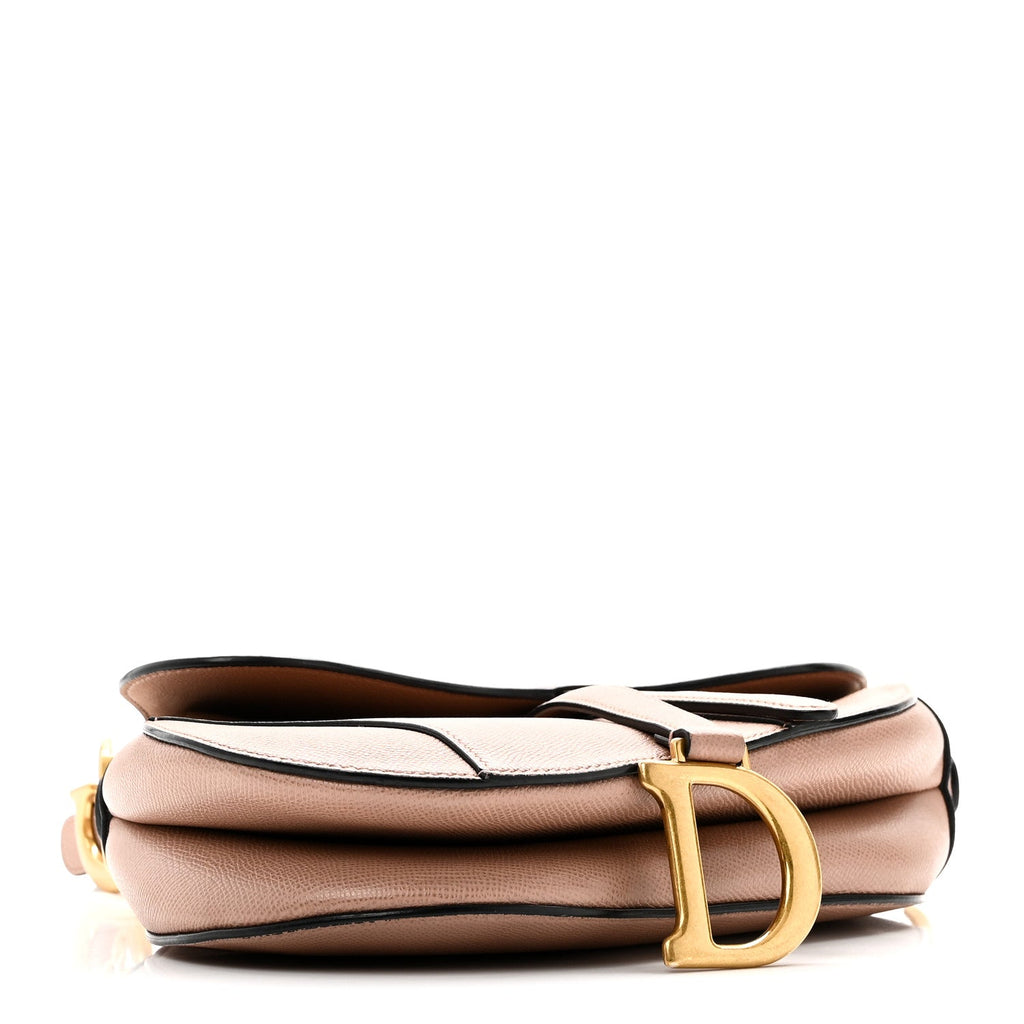 Christian Dior Grained Calfskin Saddle Bag Blush