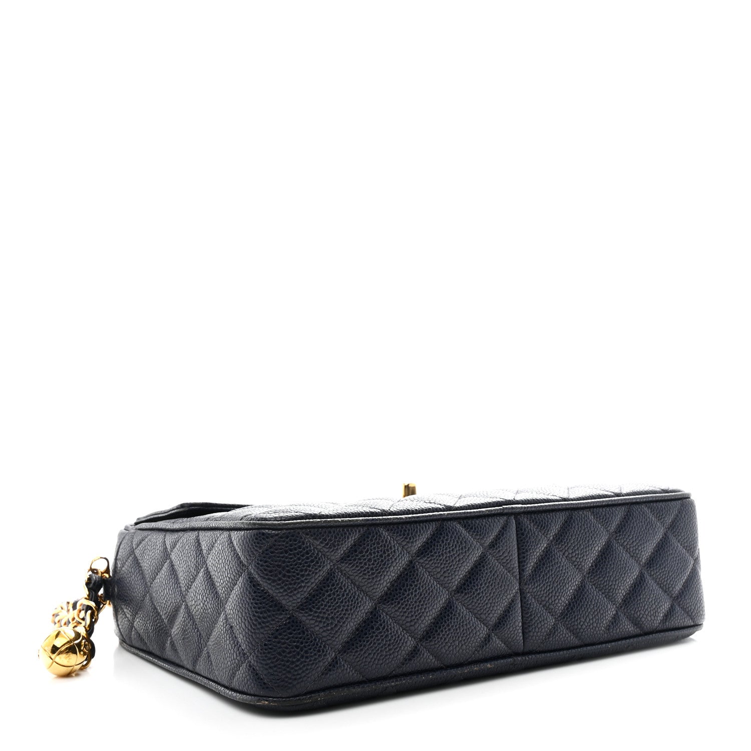 Chanel Caviar Quilted CC Shoulder Bag Navy
