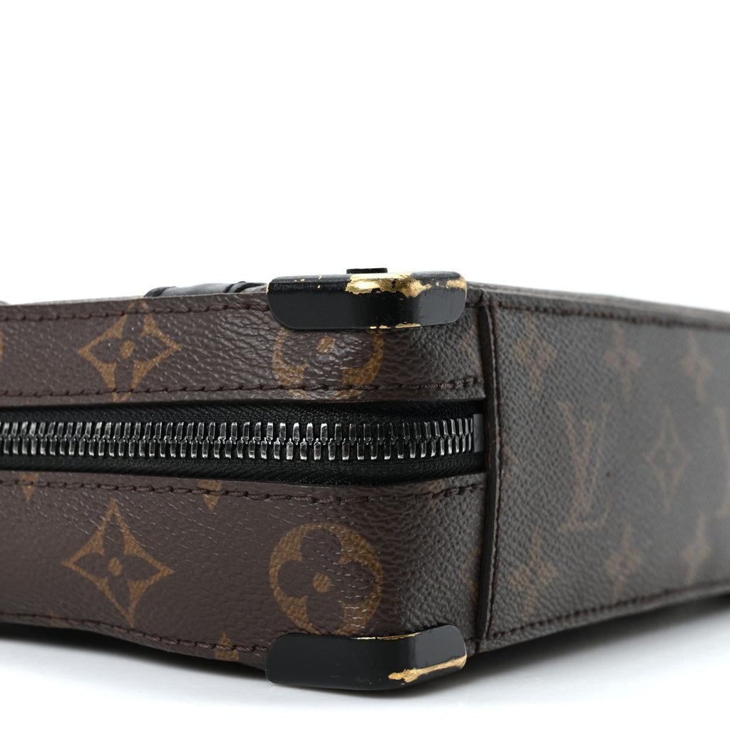 Louis Vuitton Monogram Macassar Handle Soft Trunk Black
