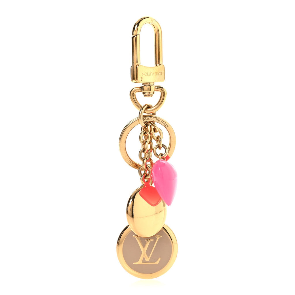 Louis Vuitton Coeurs Heart Bag Charm Key Holder Pink