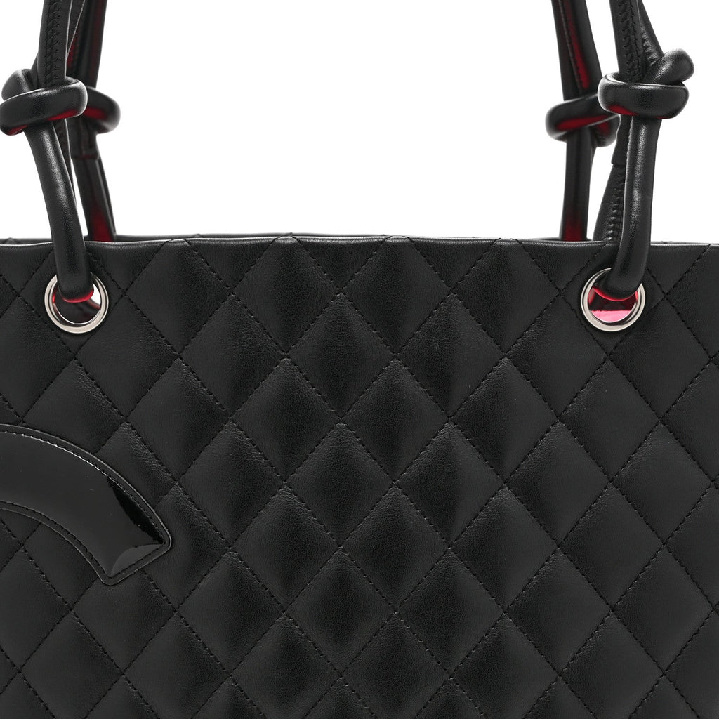 Chanel Calfskin Quilted Large Cambon Tote Black