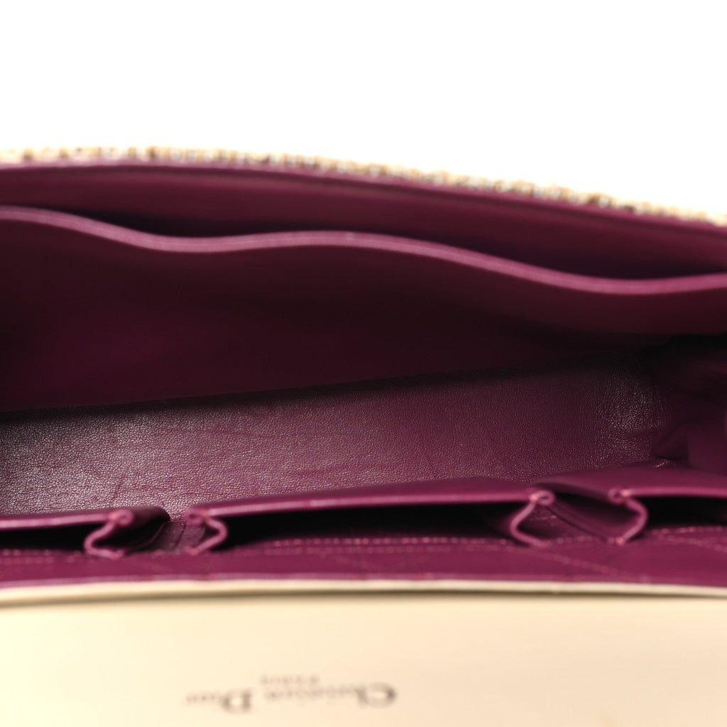 Christian Dior Tweed Medium Miss Dior Flap Beige