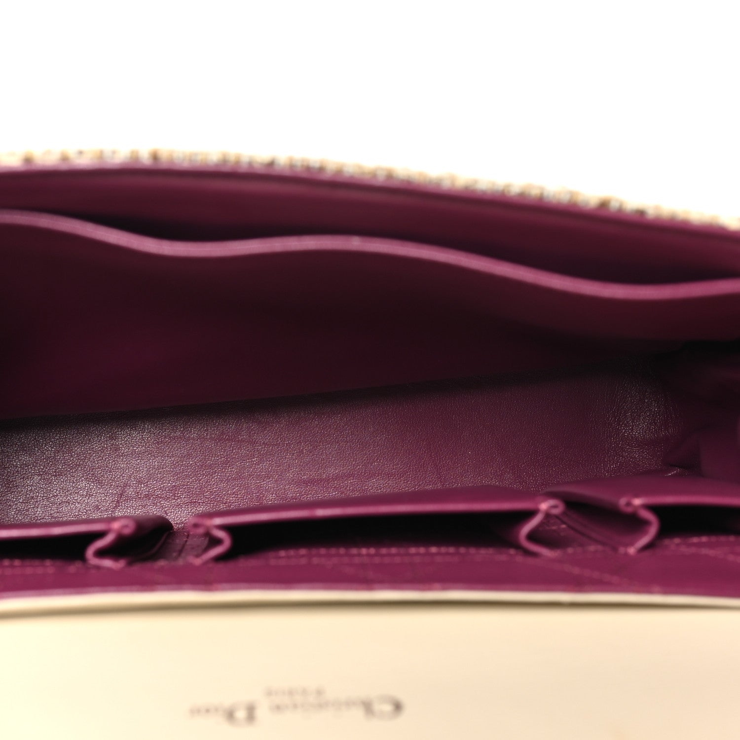 Christian Dior Tweed Medium Miss Dior Flap Beige
