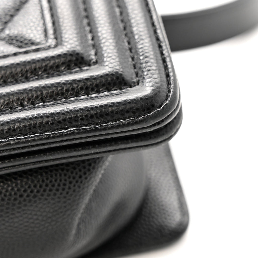 Chanel Caviar Quilted Medium Boy Flap Black