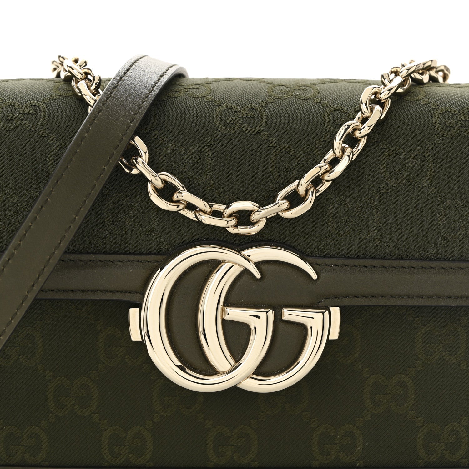 Gucci Monogram Small Gucci Go Shoulder Bag Luscious Green