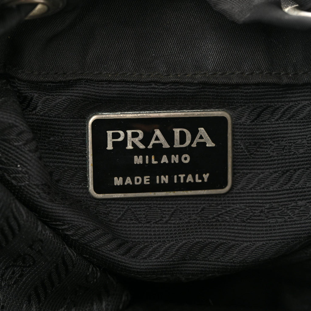 Prada Nylon Vela Mini Cinch Backpack Black