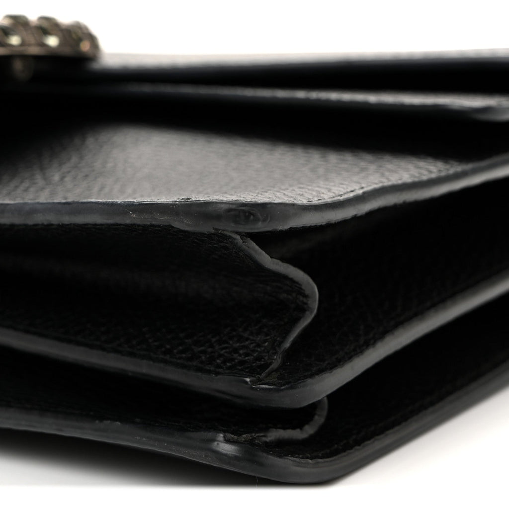Gucci Pebbled Calfskin Small Dionysus Shoulder Bag Black