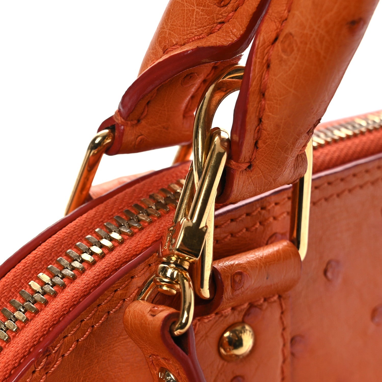 Louis Vuitton Ostrich Alma BB Piment